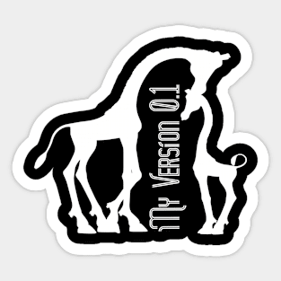 My Version White On Black Sticker